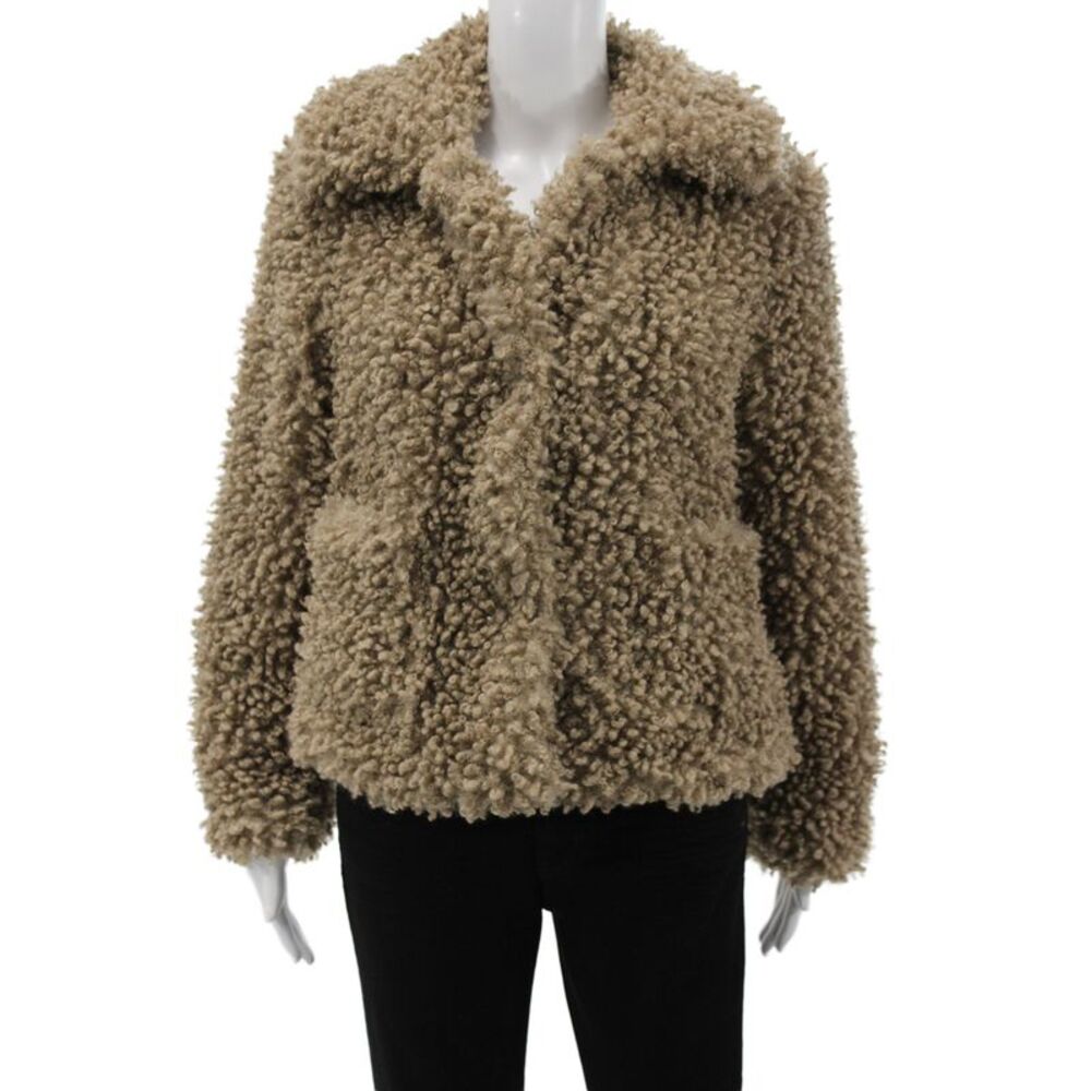 Zara Basic Women Classic Brown Collared Long Sleeve Polyester Jacket Size S